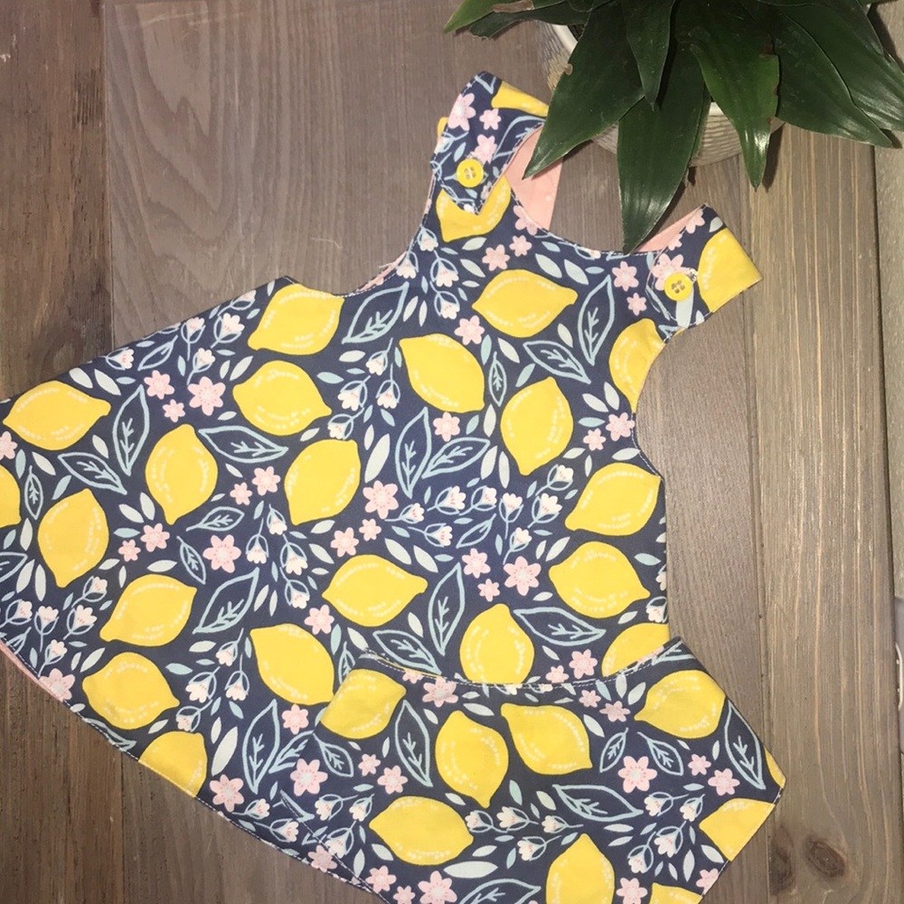Baby girl Dress with matching Bandana Bib